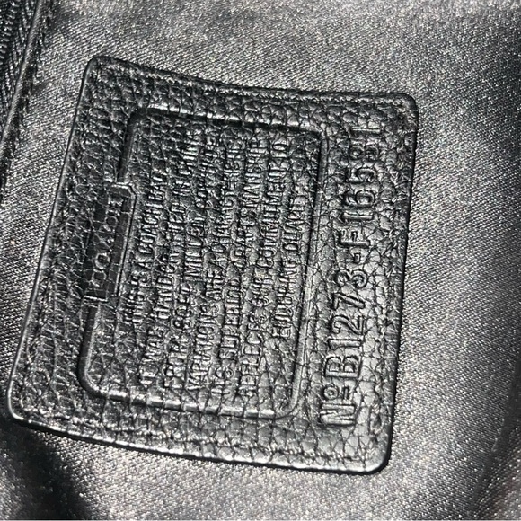 Coach  Penelope Black Pebbled Leather Carryall Shoulder Bag Satchel - Picture 9 of 9